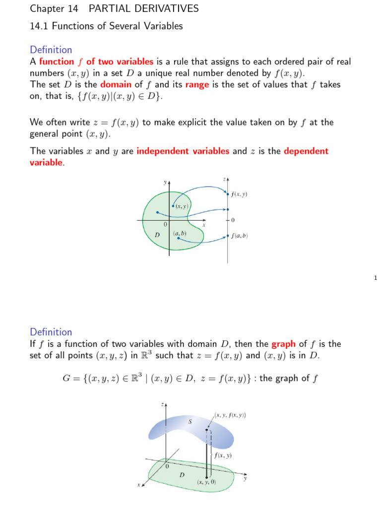 Calculus14 1 | PDF | Variable (Mathematics) | Function (Mathematics)