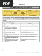 Pre-Assessment Moderation Tool Guide | PDF | Cognition
