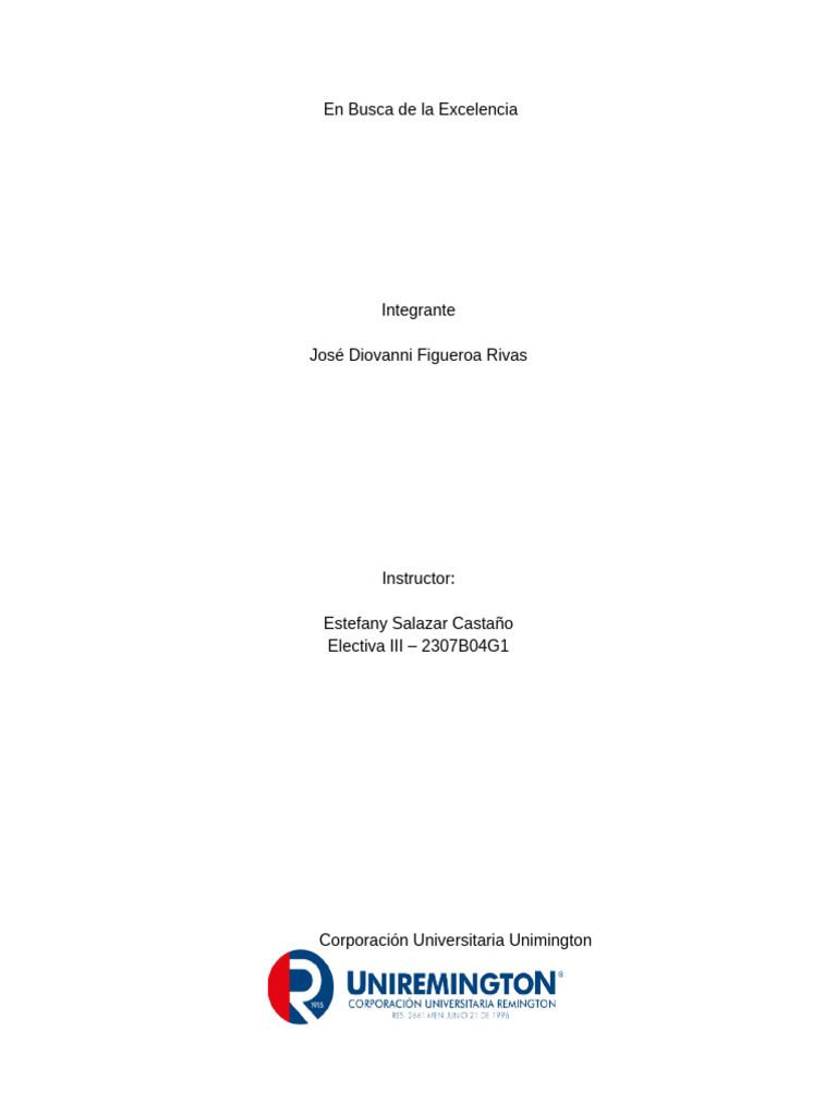En Busca de La Excelencia | PDF | Liderazgo
