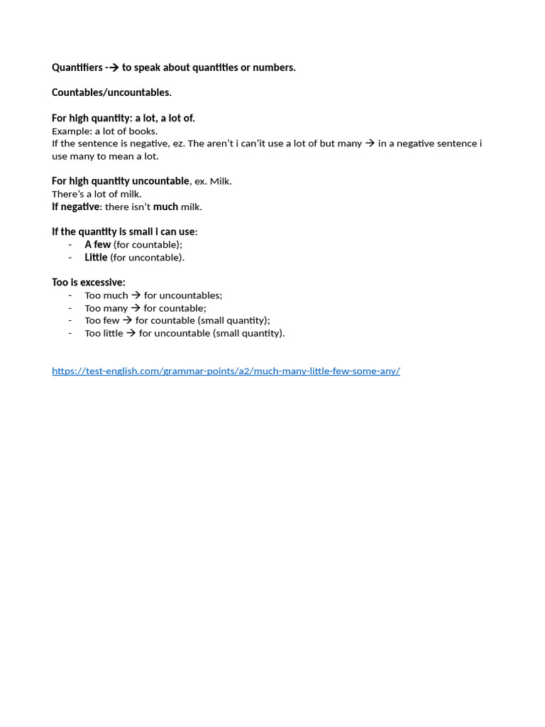 Understanding Quantifiers in English | PDF