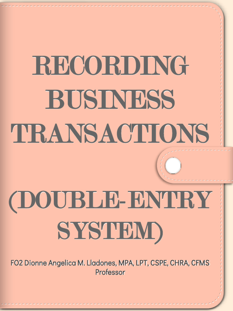 Double-Entry Accounting Guide | PDF | Debits And Credits | Money