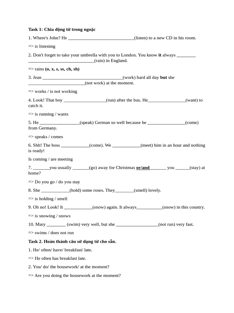 English Verb Tenses Practice Exercises | PDF | Chess Openings | Chess