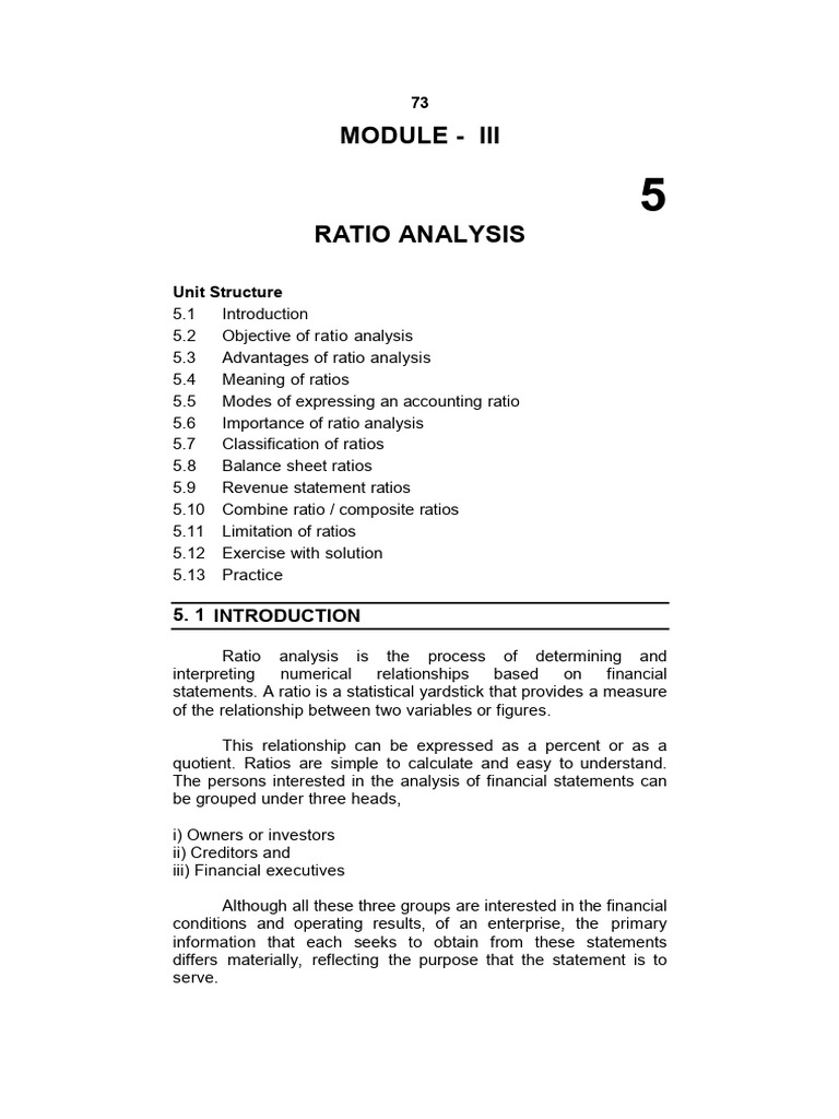 Understanding Ratio Analysis in Finance | PDF | Dividend | Equity (Finance)