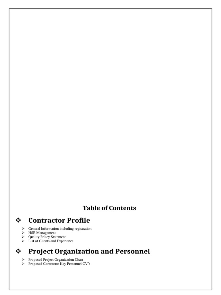Contractor Project Execution Overview | PDF