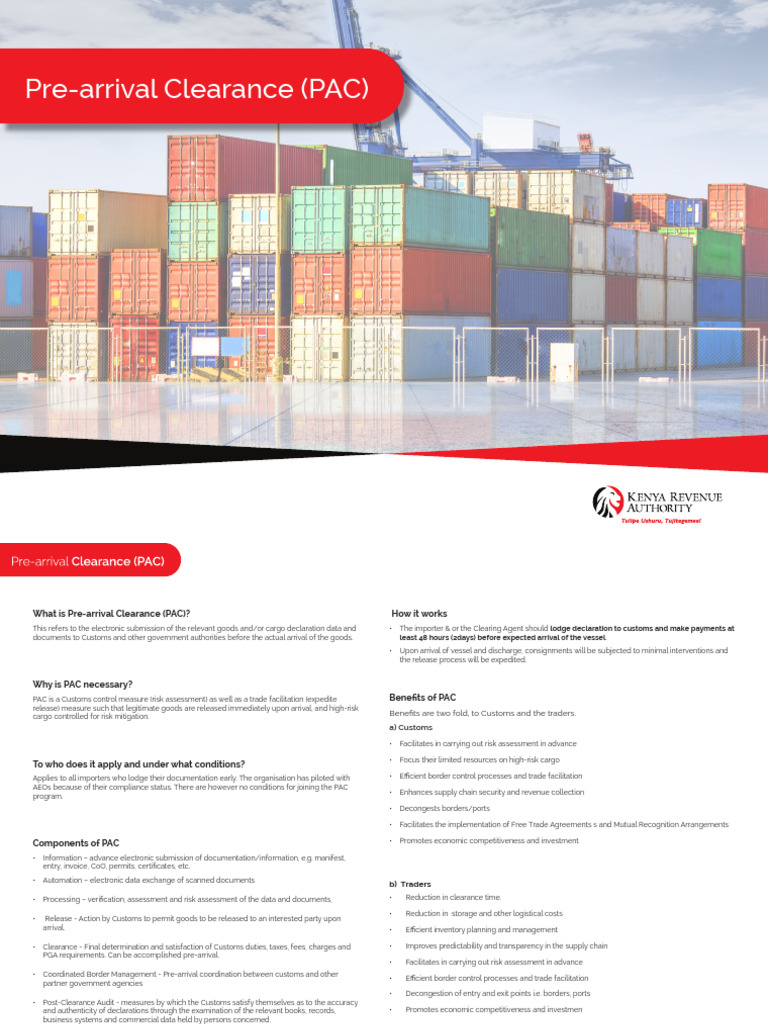 Pre Arrival Clearance PACv2 4 | PDF | Customs | Economies