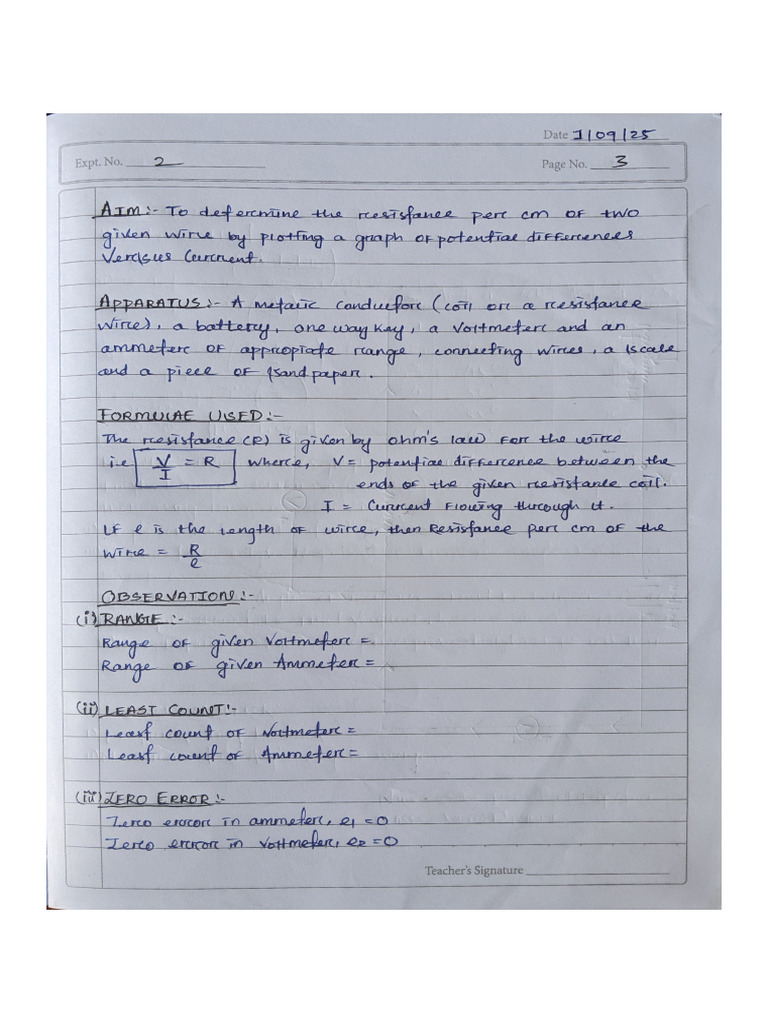 Physics Practical 2025 | PDF