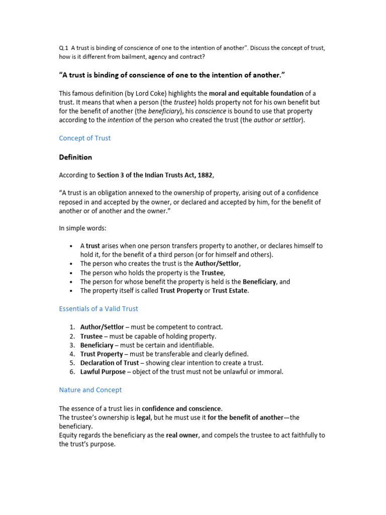 Equity and Trust | PDF | English Trust Law | Fiduciary