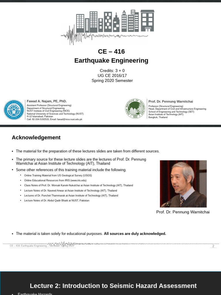 Earthquake Engineering Course Overview | PDF | Earthquakes | Seismology
