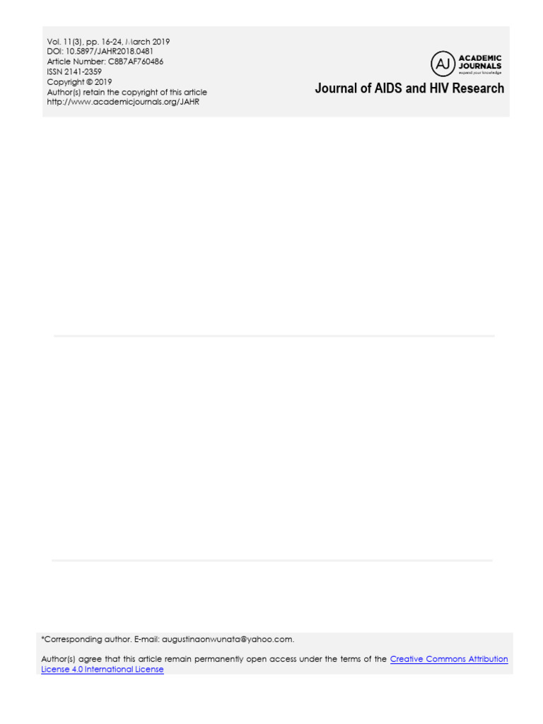 Non-Adherence Factors in HAART Patients | PDF | Management Of Hiv/Aids ...