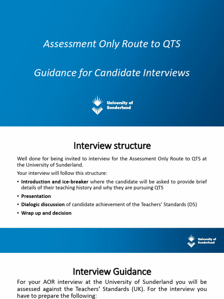 AOR Interview Guidance 2025 | PDF | Teachers | Pedagogy