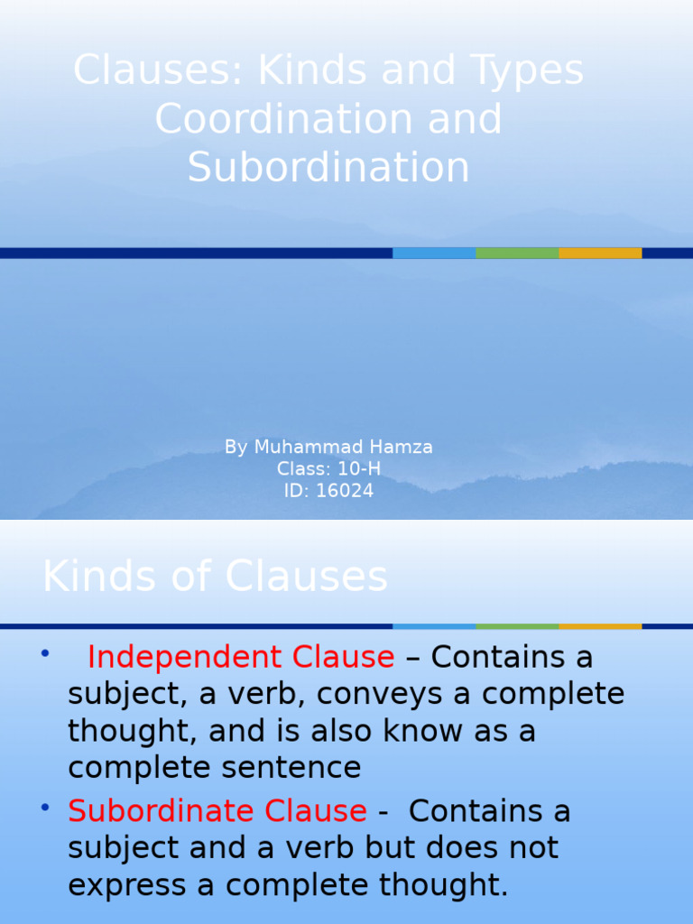 Types of Clauses Explained | PDF | Adverb | Syntax