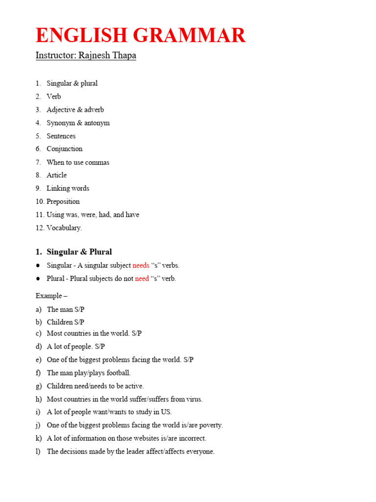 Essential English Grammar Guide | PDF | Verb | Linguistic Typology