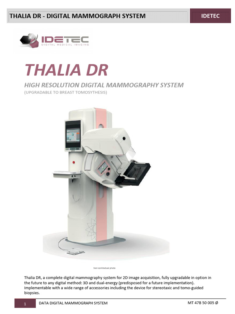 Thalia DR Digital Mammography System | PDF | Mammography | Imaging