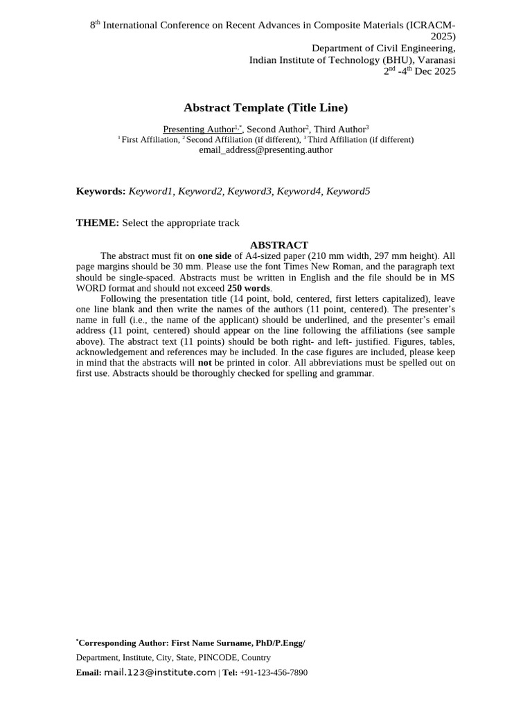 AbstractTemplate ICRACM | PDF