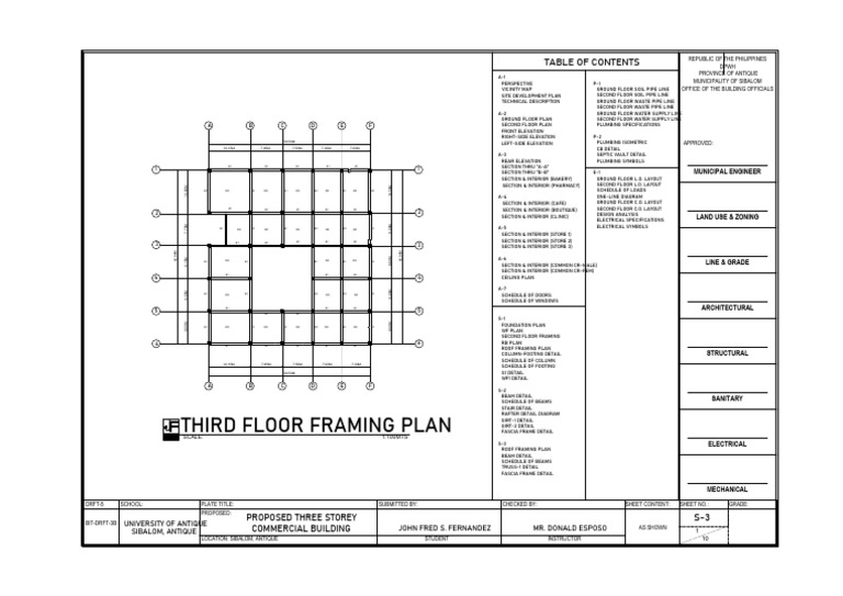 Proposed Three-Storey Building Plans | PDF