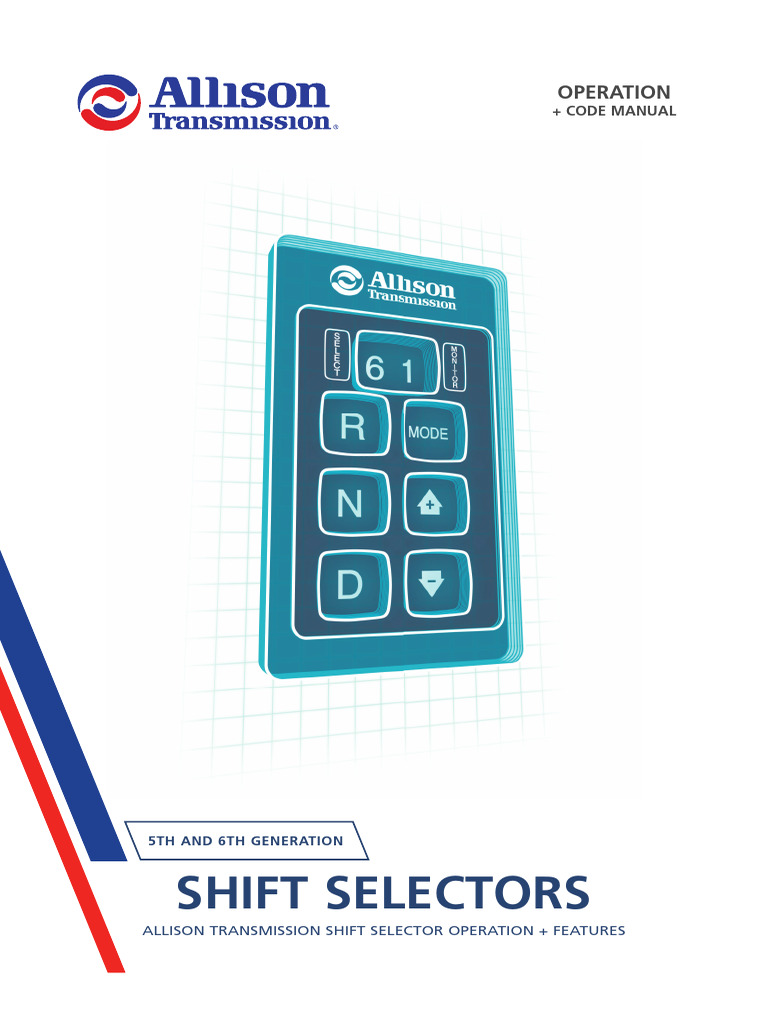 Allison Shift Selector Operation Guide | PDF | Clutch | Manufactured Goods