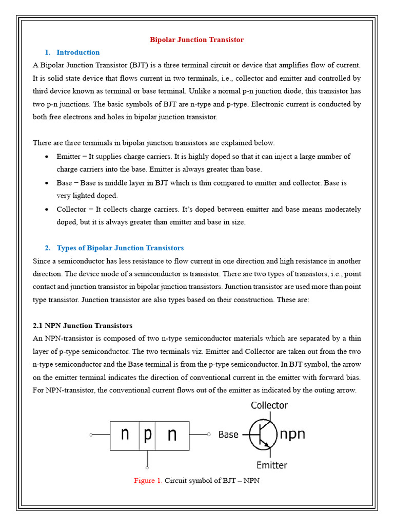 Understanding Bipolar Junction Transistors | PDF | Bipolar Junction ...