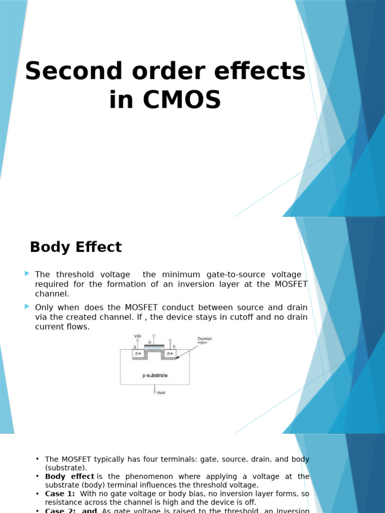 CMOS Second Order Effects Explained | PDF | Field Effect Transistor ...