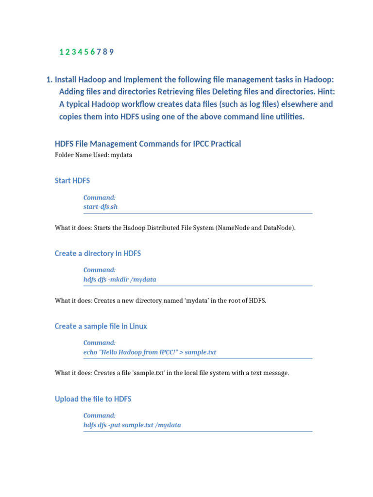 HDFS File Management Vinutha | PDF | Apache Hadoop | Computer File