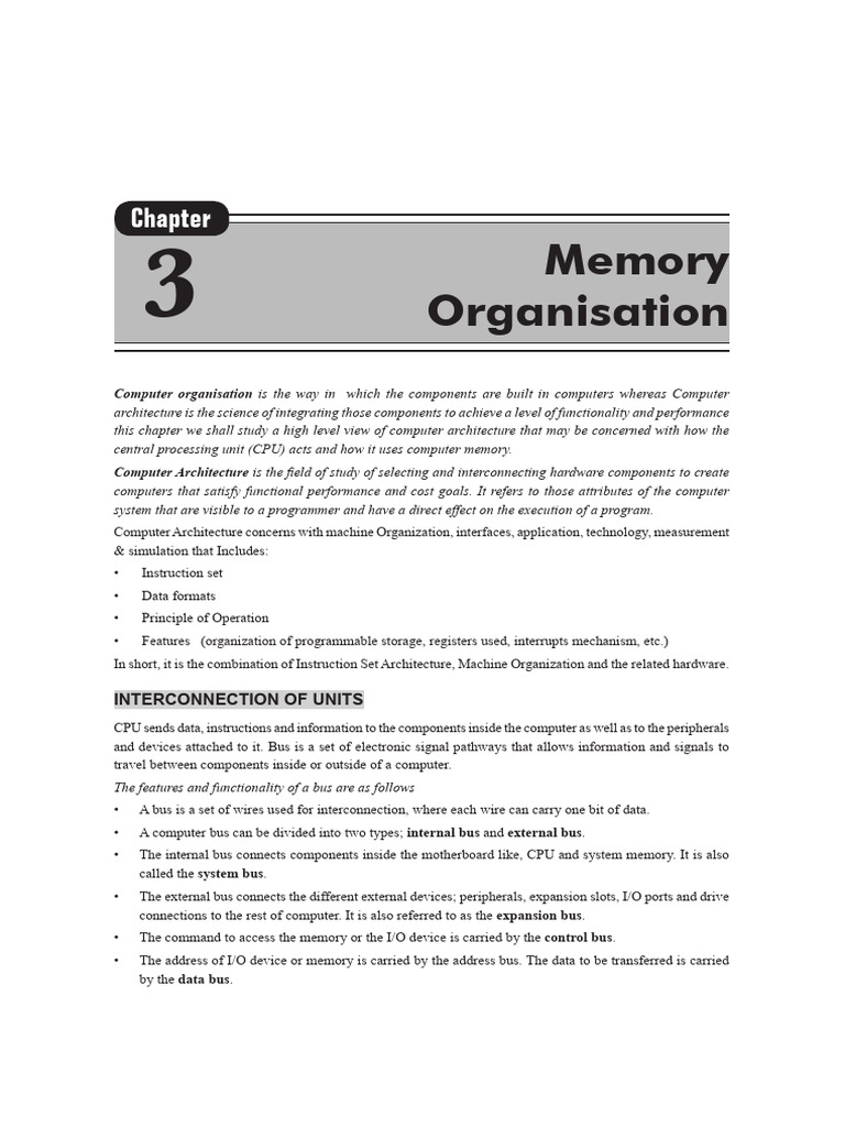 Memory Organisation | PDF | Computer Data Storage | Random Access Memory