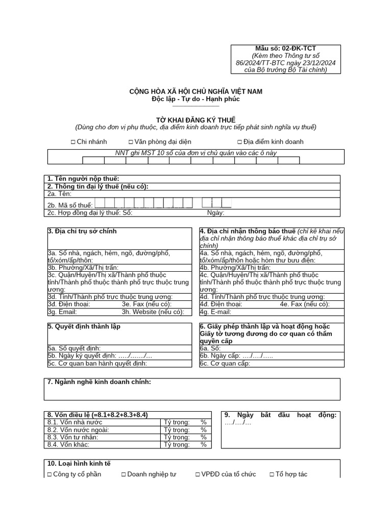 Mau 02 ĐK TCT | PDF