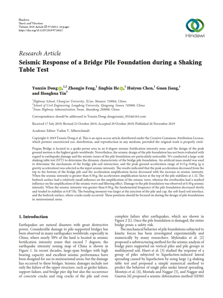 #3 Seismic Response of A Bridge Pile Foundation During A 3jfcw3dsoi ...