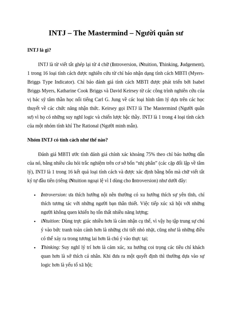INTJ | PDF