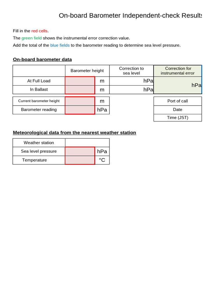 On-board Barometer Check Results | PDF