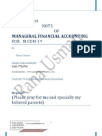 The Best Nots OF: Managiral Financial Accounting