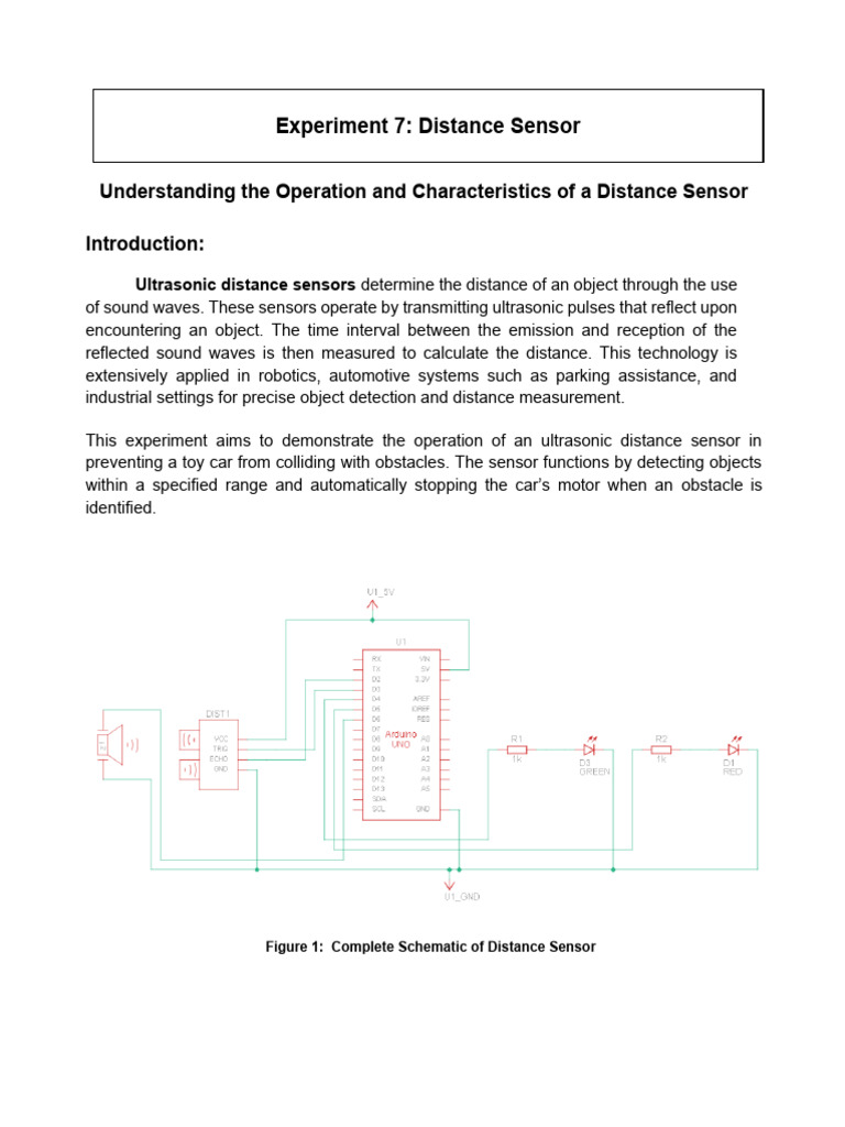 Experiment 7 Distance Sensor - 3B | PDF | Arduino | Ultrasound