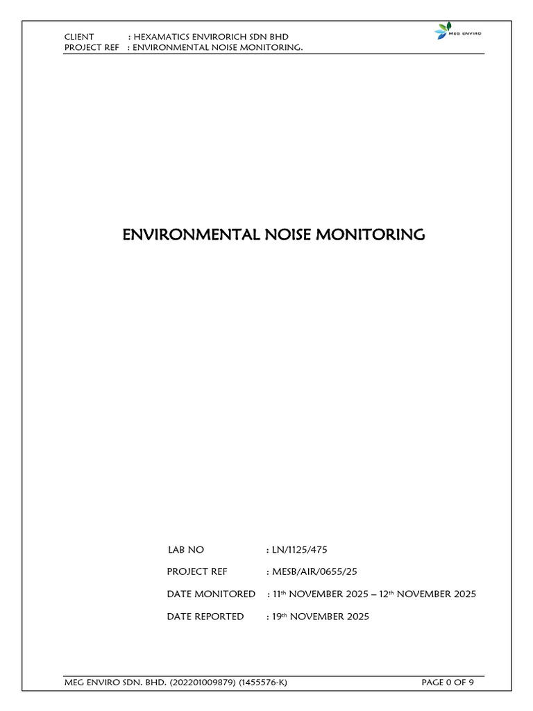 Noise Report | PDF | Noise | Sound