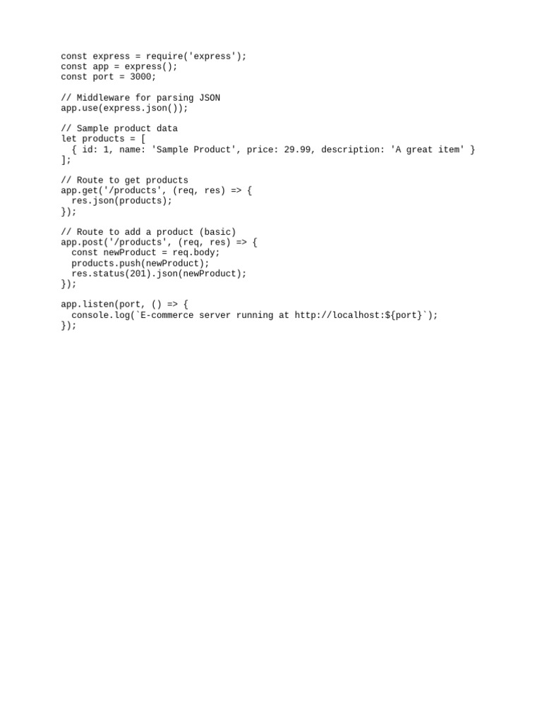 E-commerce API with Express.js | PDF