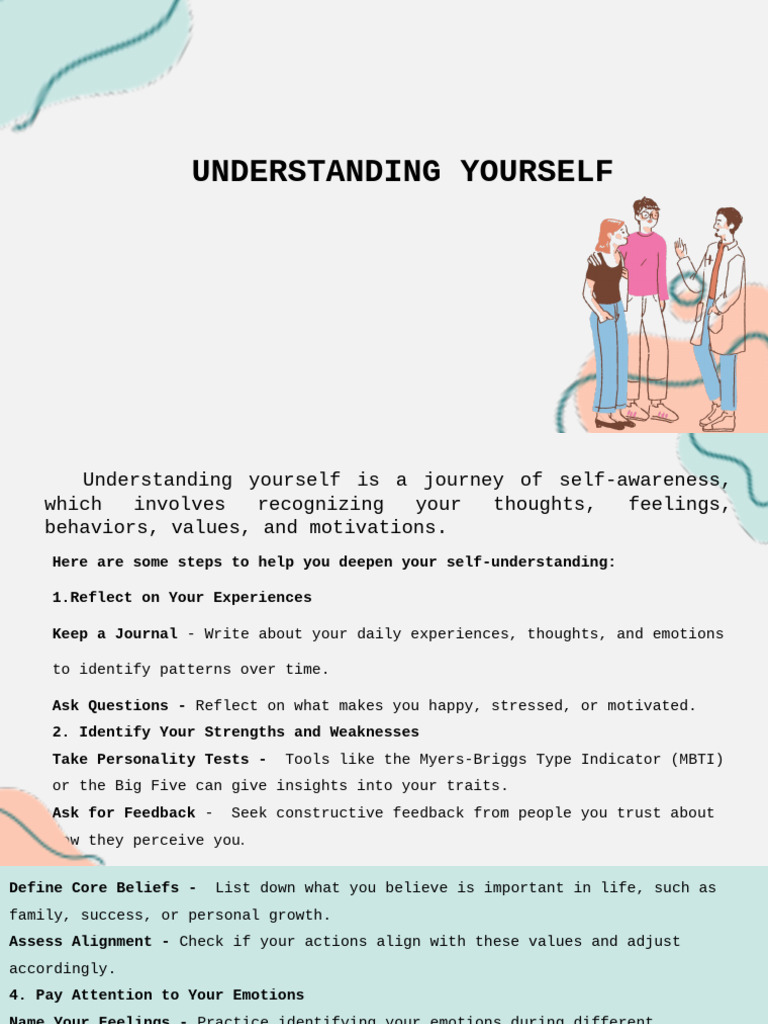 Steps to Deepen Self-Understanding | PDF | Emotions | Value (Ethics)