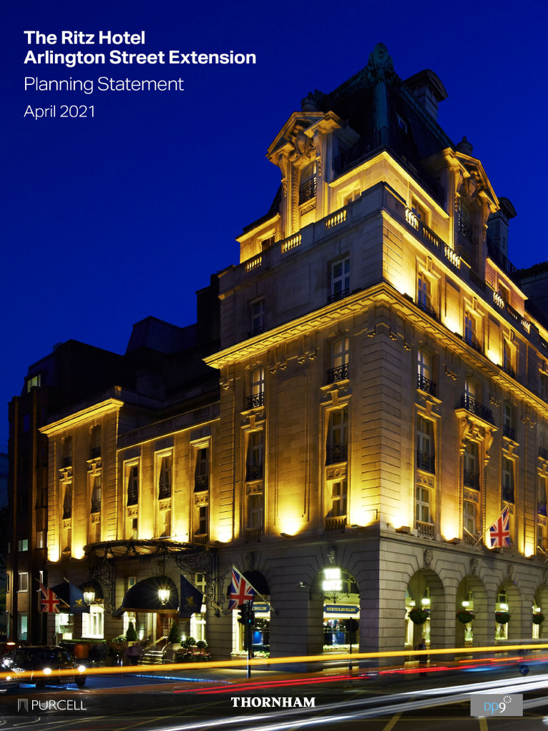 Ritz Hotel London Planning Statement | PDF | Parking | Sustainable Design