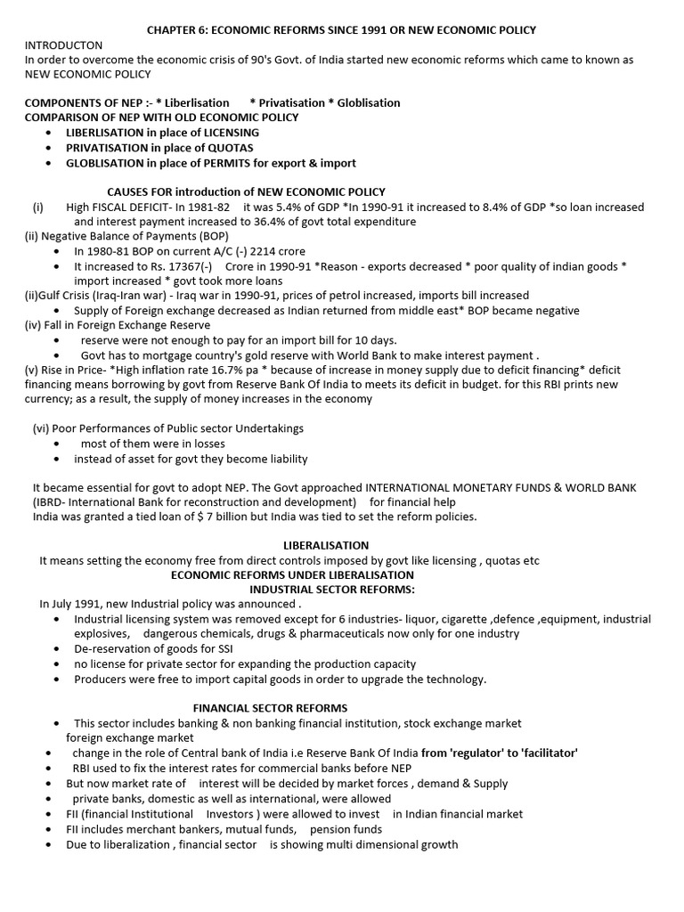 Eco Pub 6 (I) Economic Reforms | PDF | Taxes | Government Budget Balance