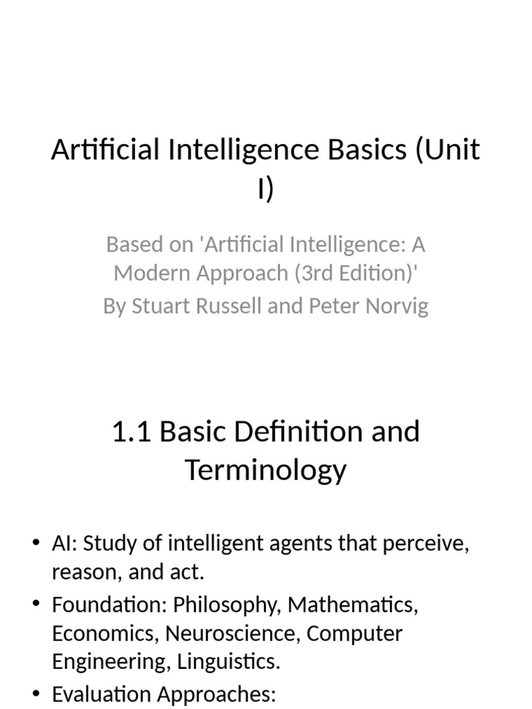 AI Fundamentals: Concepts and Types | PDF | Artificial Intelligence ...