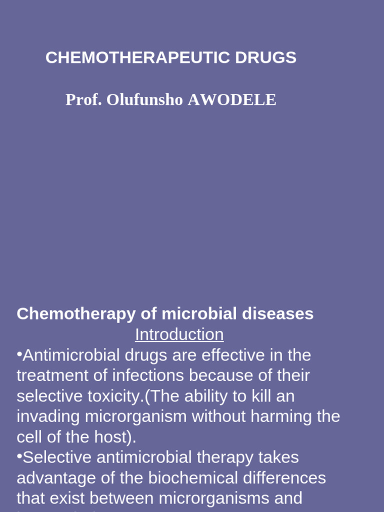 CHEMOTHERAPY of Macrobial Agents 2022 | PDF | Penicillin | Chemotherapy