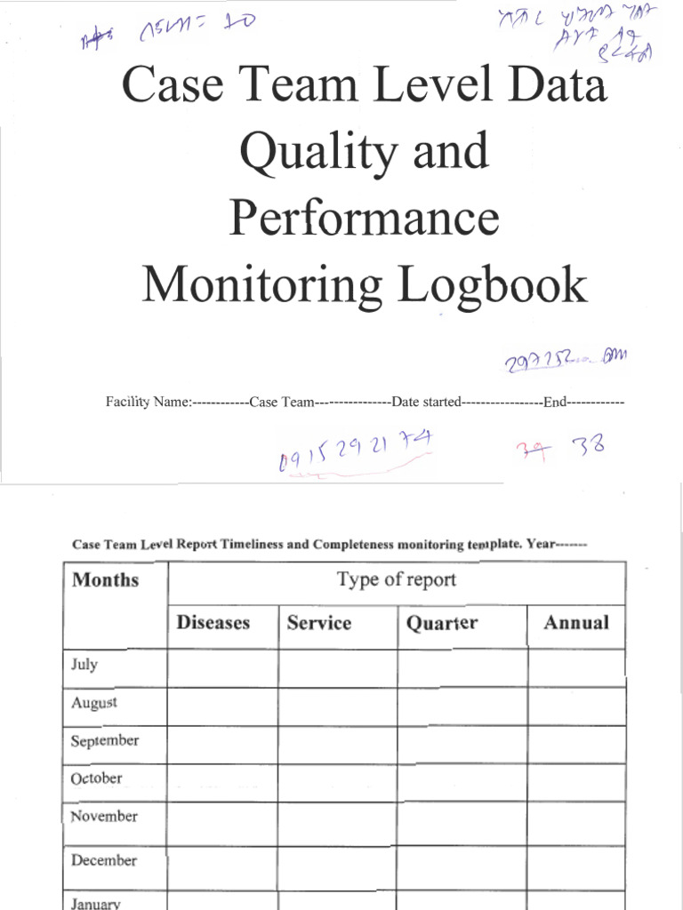 Case Team Data Quality Monitoring Log | PDF | Data | Data Management