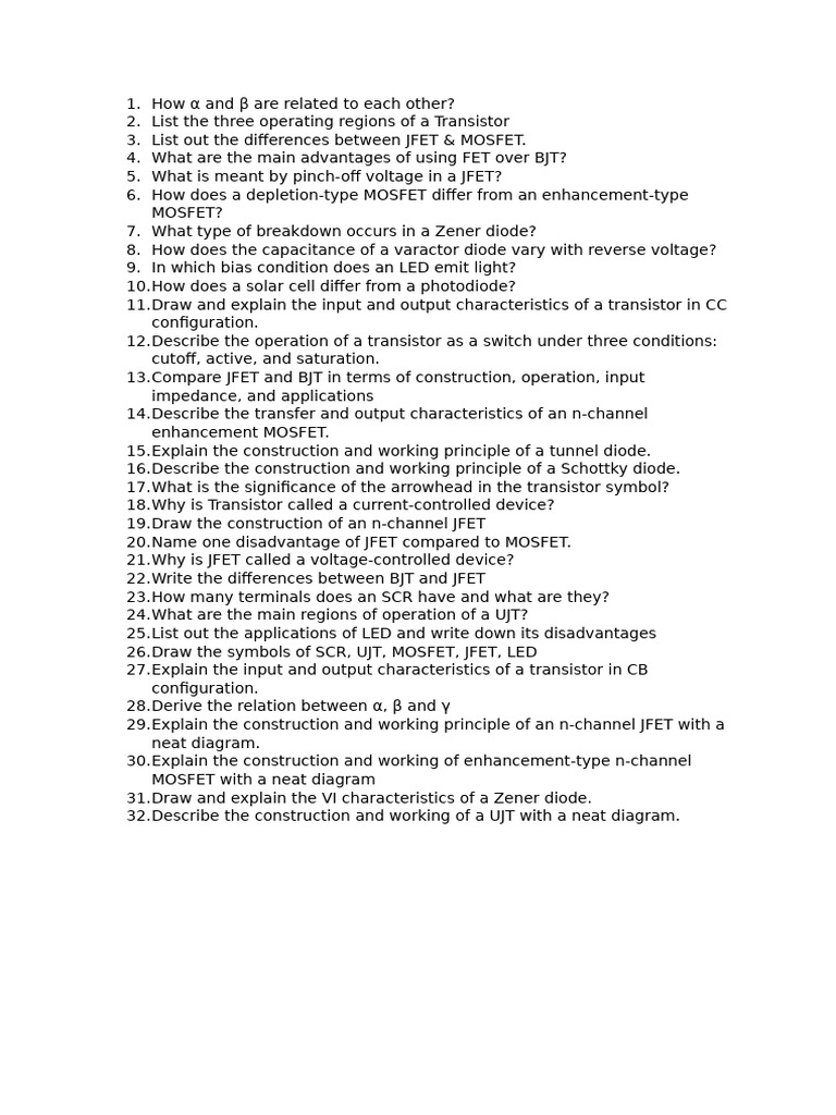 Edc Mid 2 Imp Questions | PDF