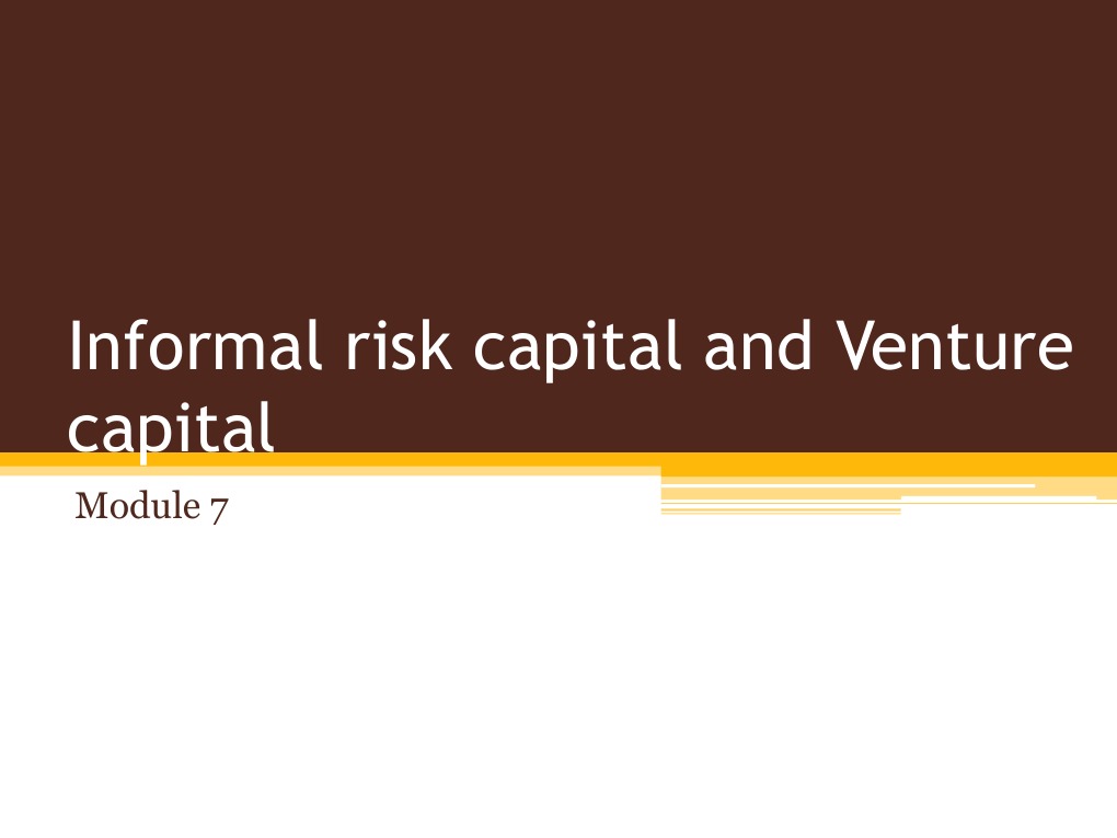 Informal Risk Capital Overview | PDF | Venture Capital | Corporate Finance