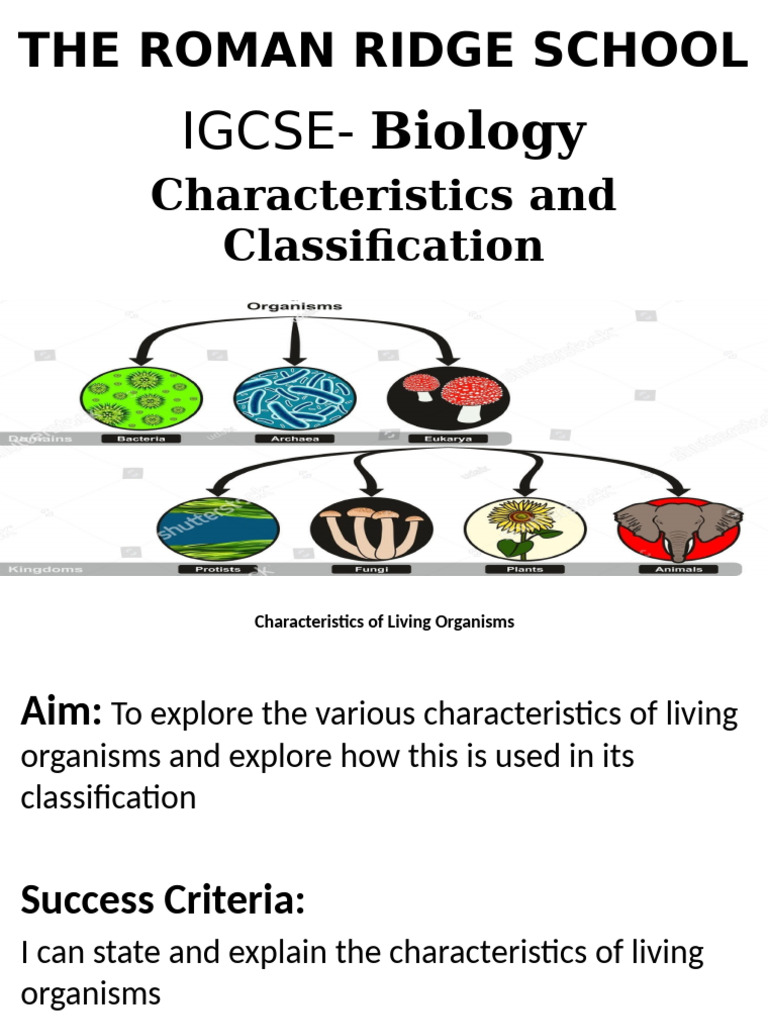 Characteristics and Classification of Life | PDF | Cell (Biology ...