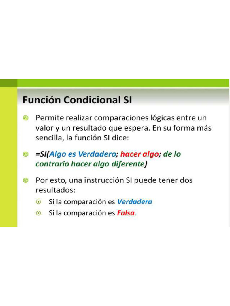 Funcion Cond Si 1 | PDF