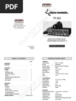 Texas Ranger TR-966 Owners Manual