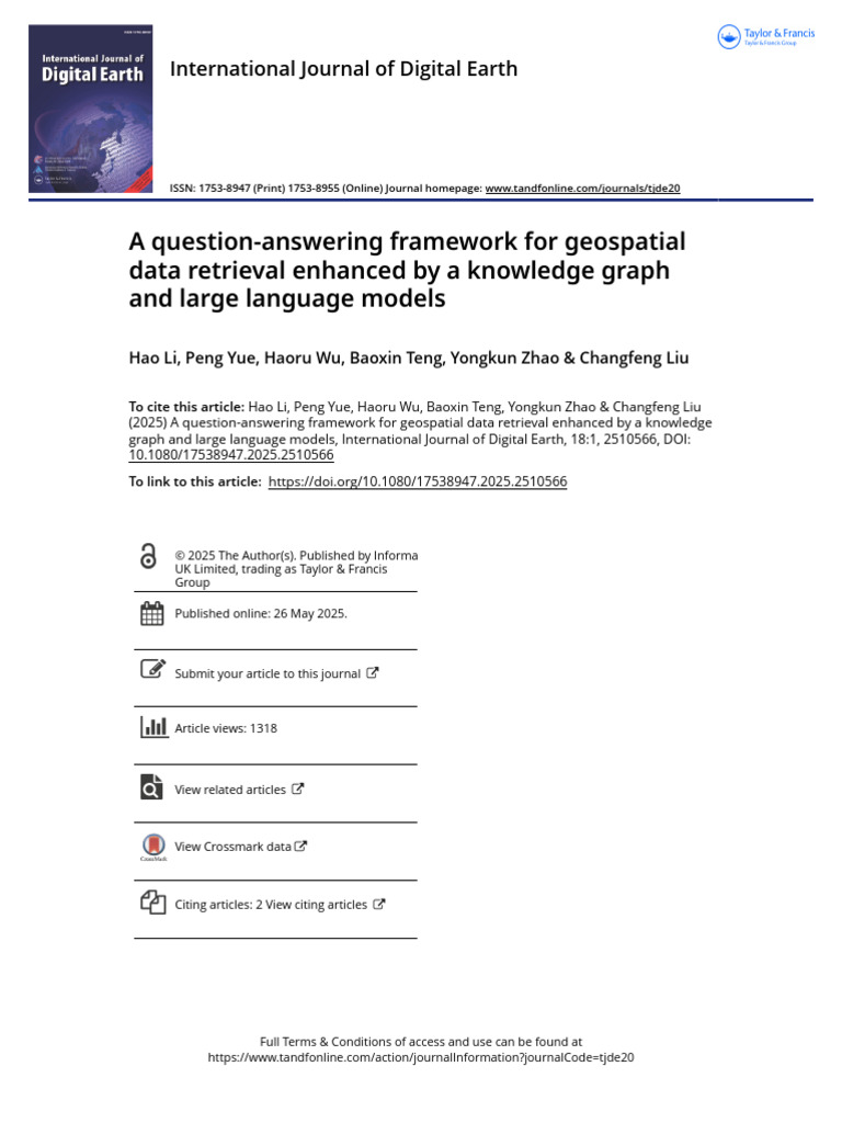 Geospatial Data Retrieval with AI Framework | PDF | Geographic ...