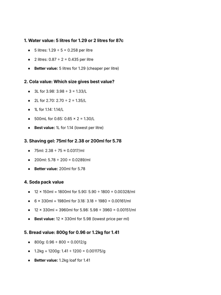 Math Unit 16.1 (1-7) | PDF