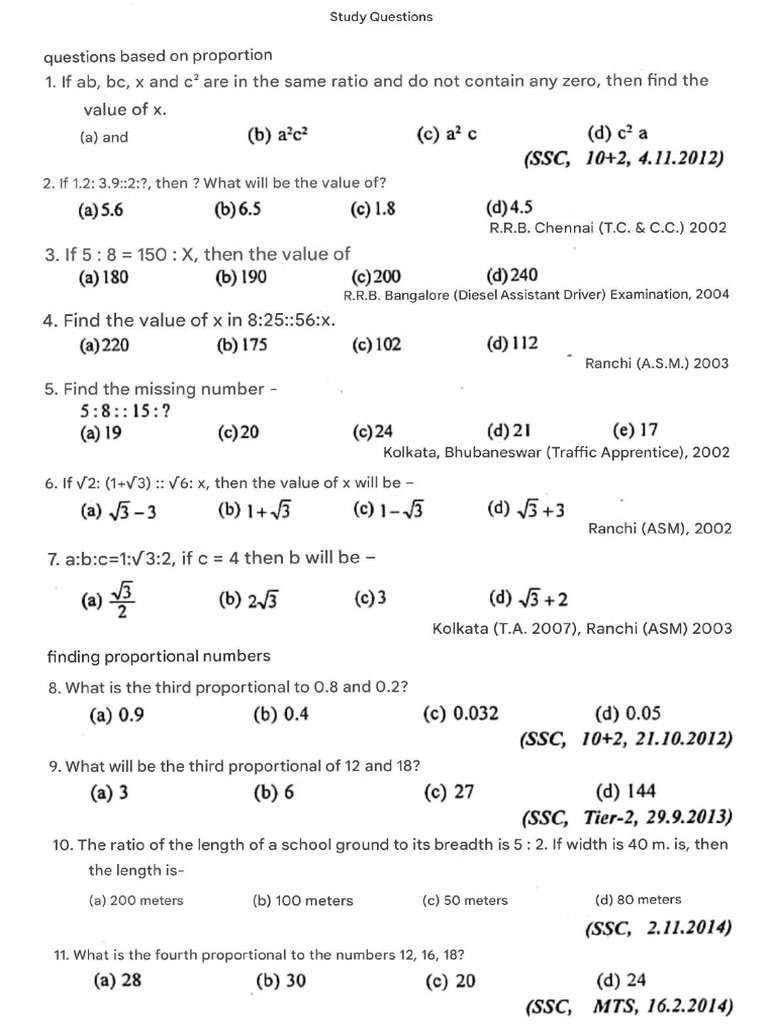 Ratio and Proportion English. | PDF