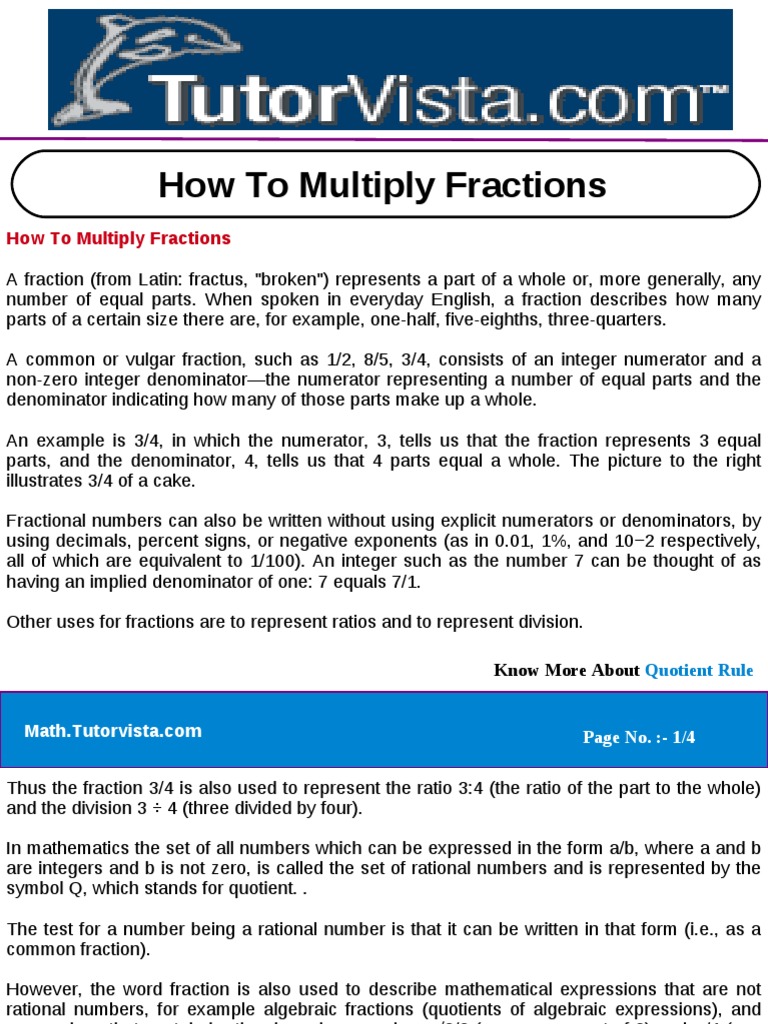 How to Multiply Fractions Guide | PDF | Foreign Language Studies
