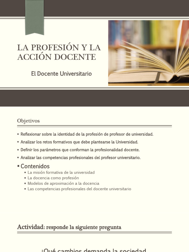 Competencias y Retos del Docente Universitario | PDF | Enseñando | Maestros