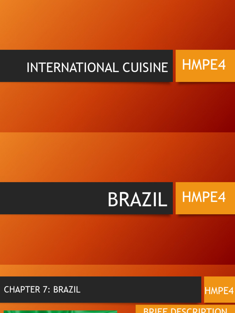 Brazilians Food Delicacy and Its Culture | PDF | Food And Drink ...