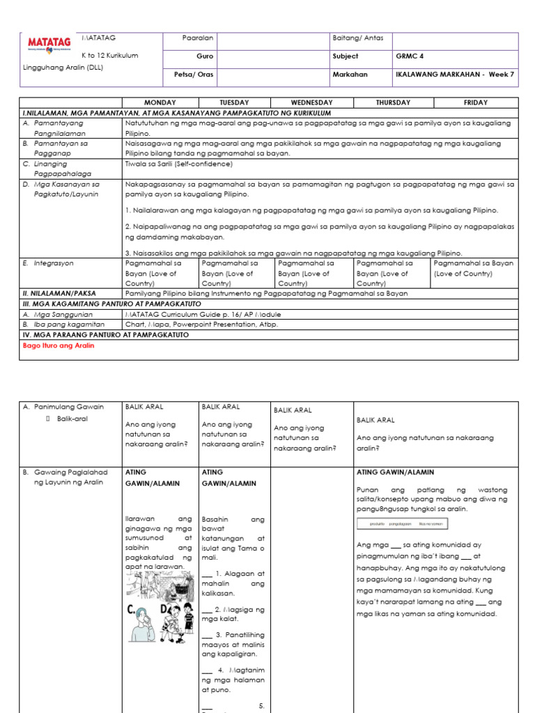 DLL GMRC G4 Q2 W7 | PDF